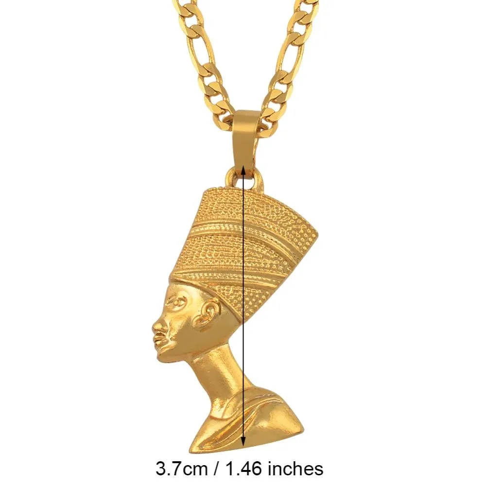 Egyptian Queen Pendant Men Necklace