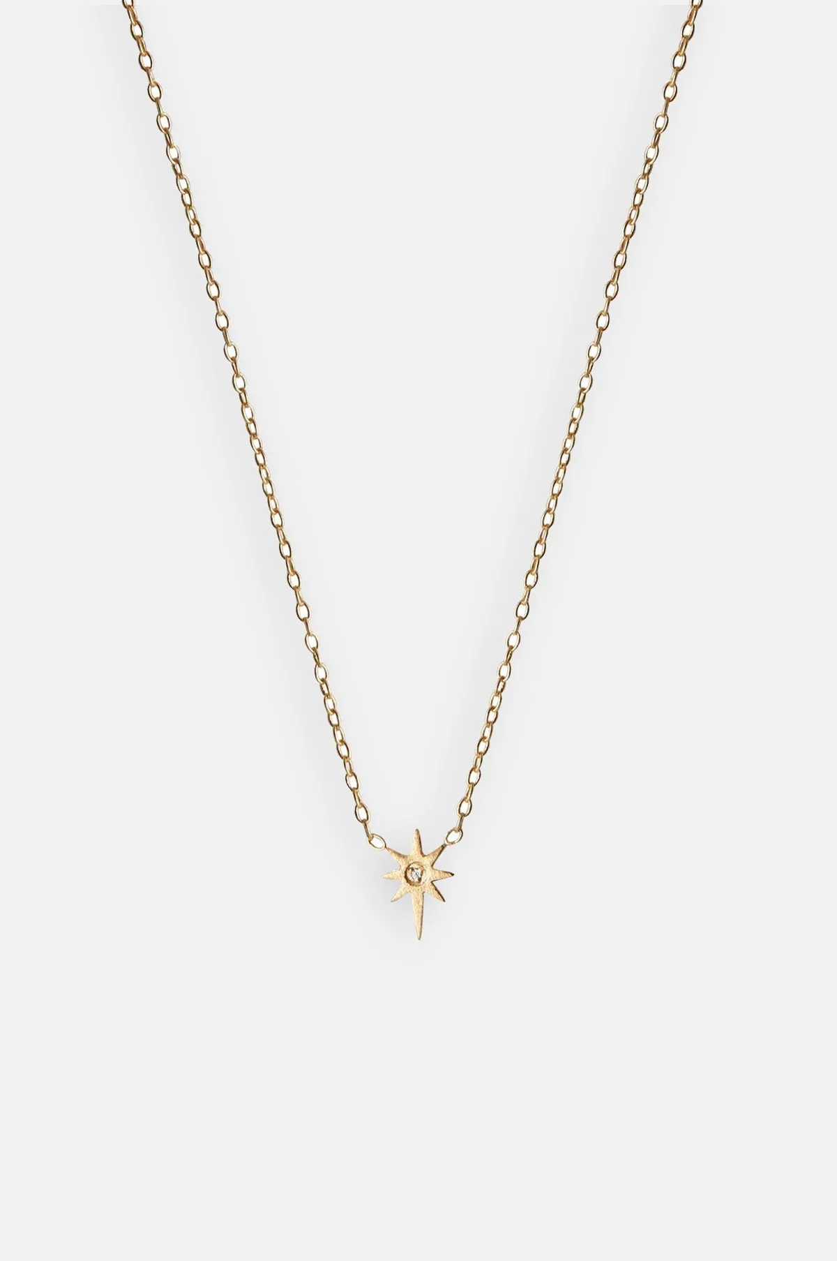 Elisa Sparkle North Star Gold Necklace