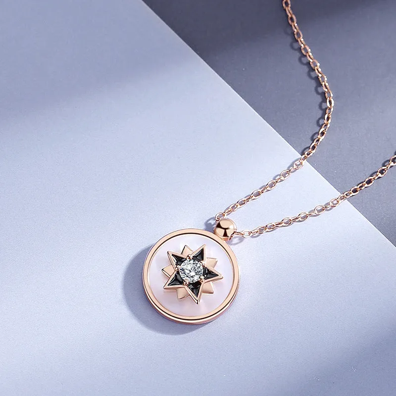 Engravable Fidget Spinning Stars Couple Necklaces Set