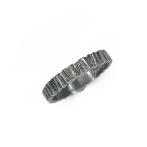 Etched Band of Oxidized Sterling Silver