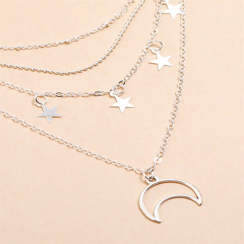 Fashion All-Match Five-Pointed Star Tassel Necklace