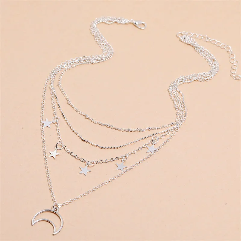 Fashion All-Match Five-Pointed Star Tassel Necklace