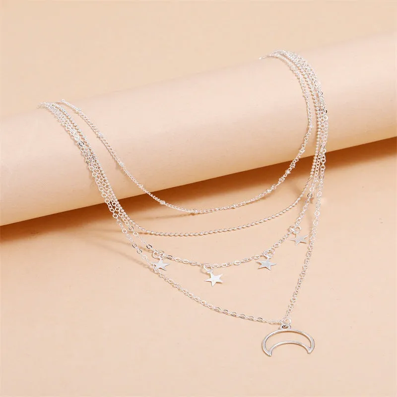 Fashion All-Match Five-Pointed Star Tassel Necklace