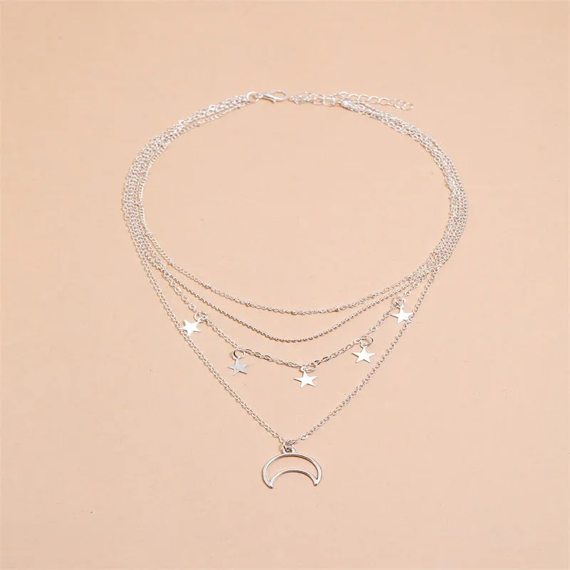 Fashion All-Match Five-Pointed Star Tassel Necklace