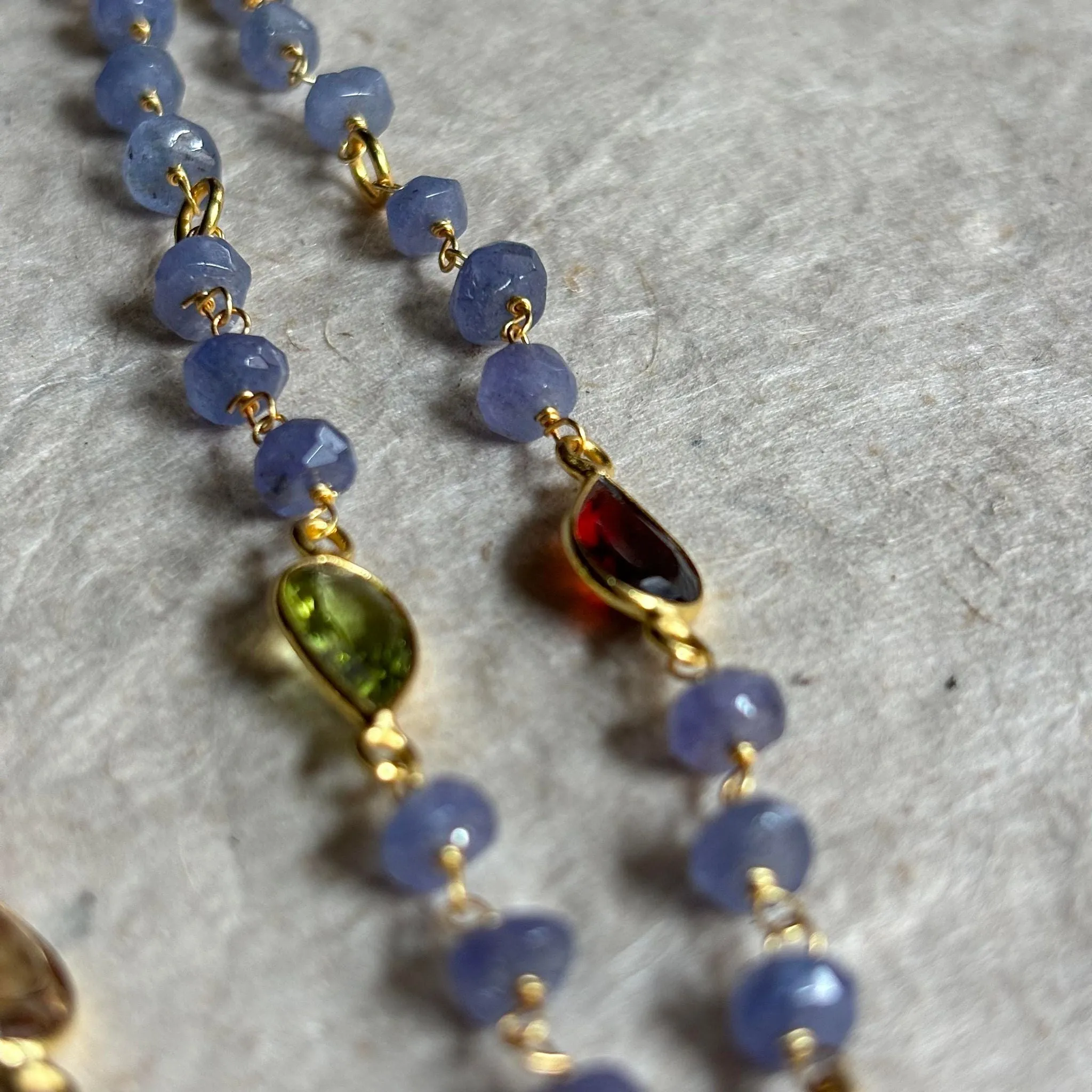 Fleur Necklace With Gemstones