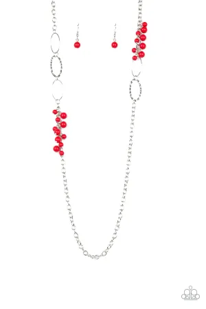 Flirty Foxtrot - Red Necklace