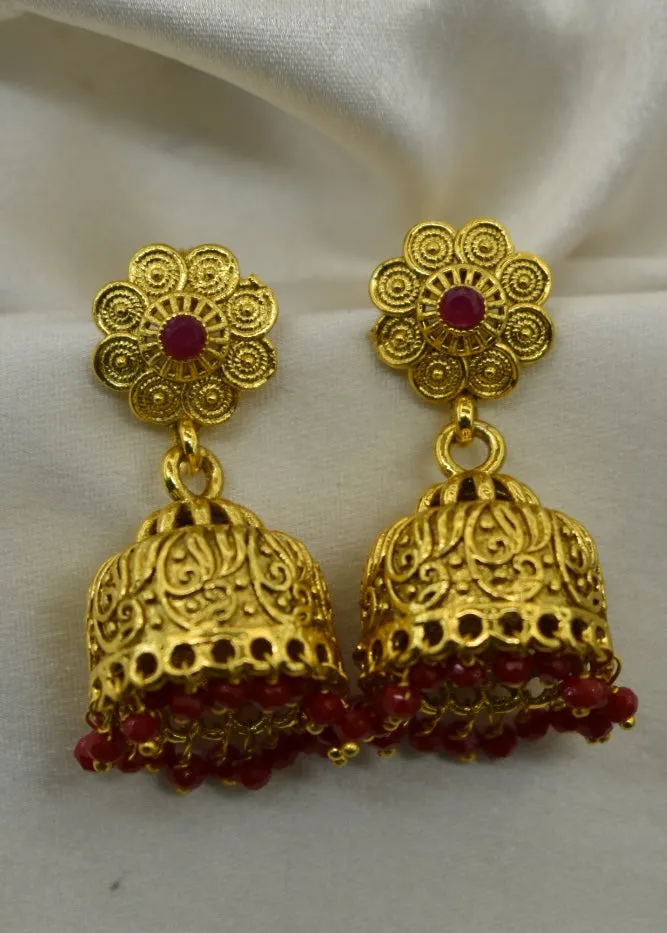 FLORET JHUMKI EARRINGS