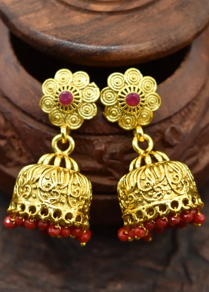 FLORET JHUMKI EARRINGS