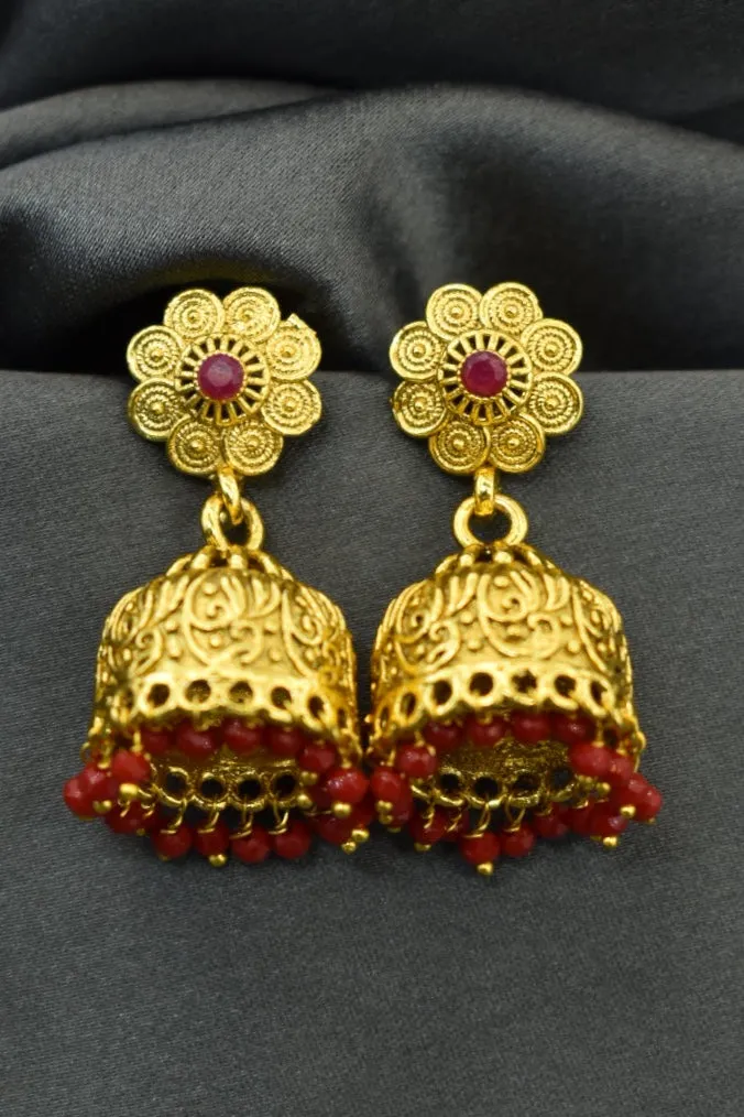 FLORET JHUMKI EARRINGS