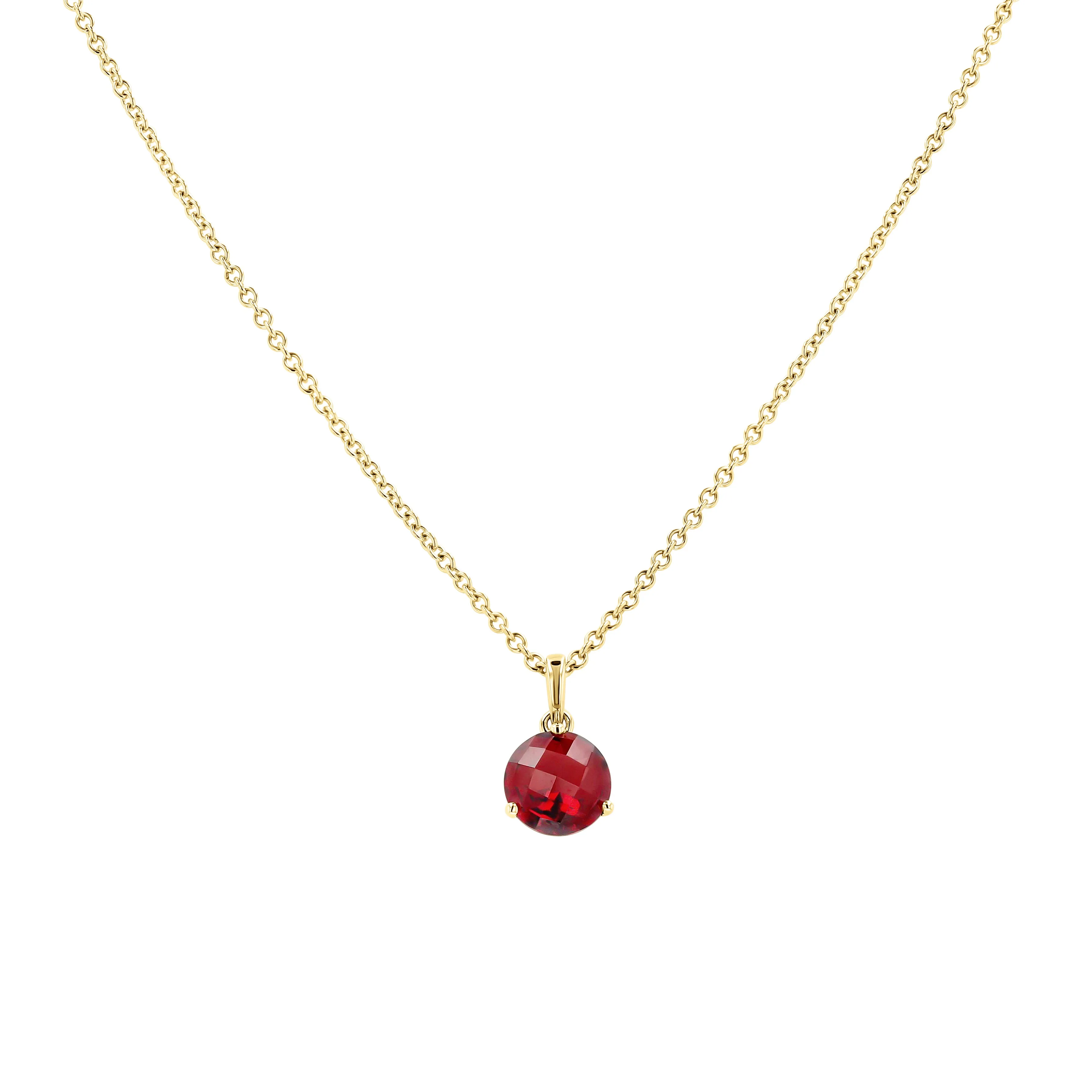 Garnet Solitaire Pendant