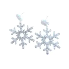 Glitter Snowflake Earrings