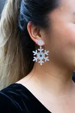 Glitter Snowflake Earrings