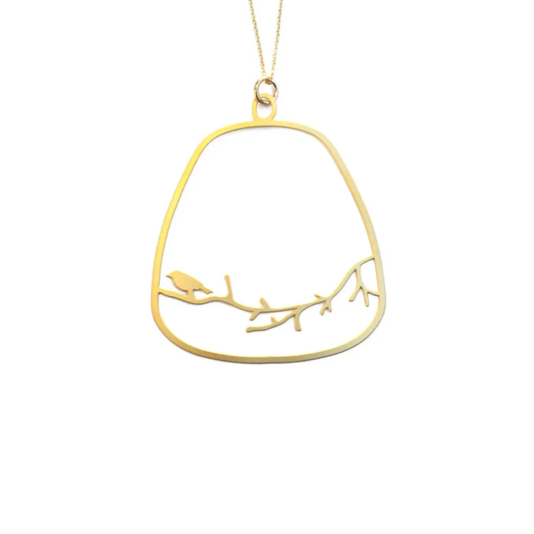 Gold Plated Bird Pendant