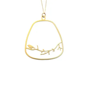 Gold Plated Bird Pendant