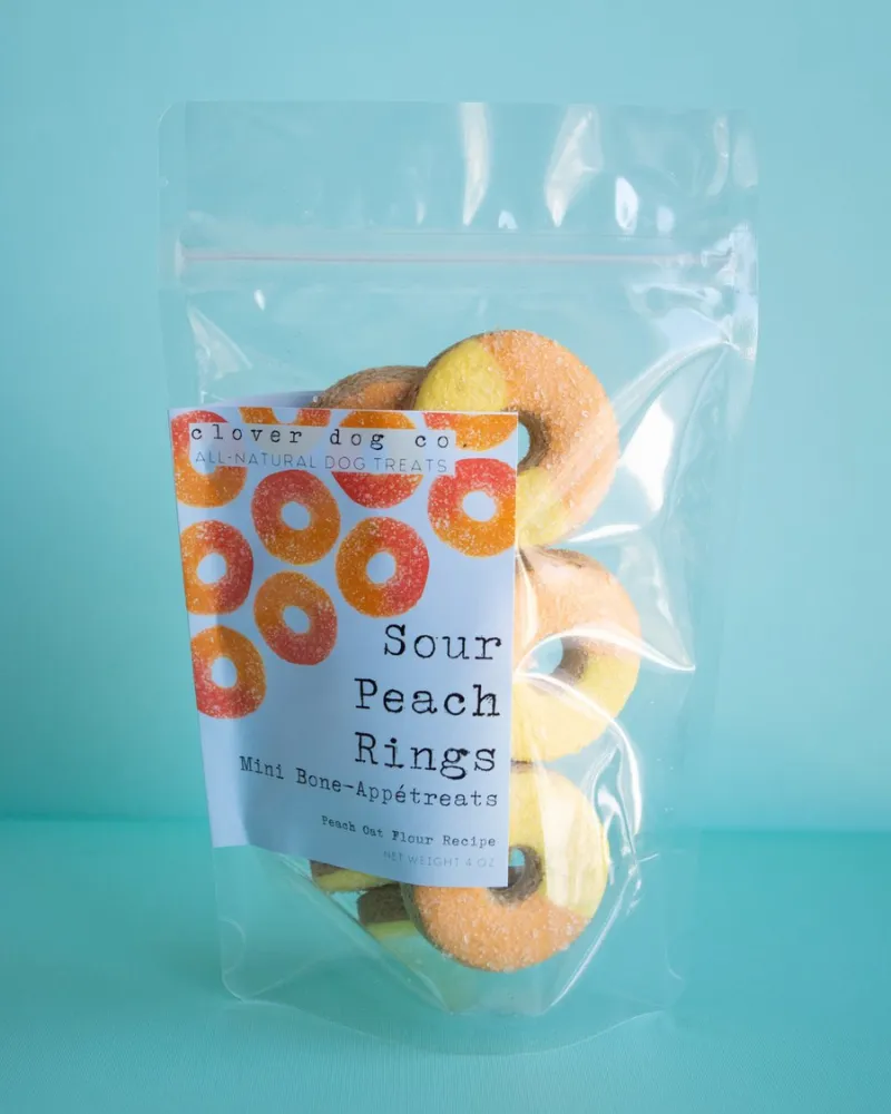 Gummy Peach Ring Dog Biscuits (FINAL SALE)