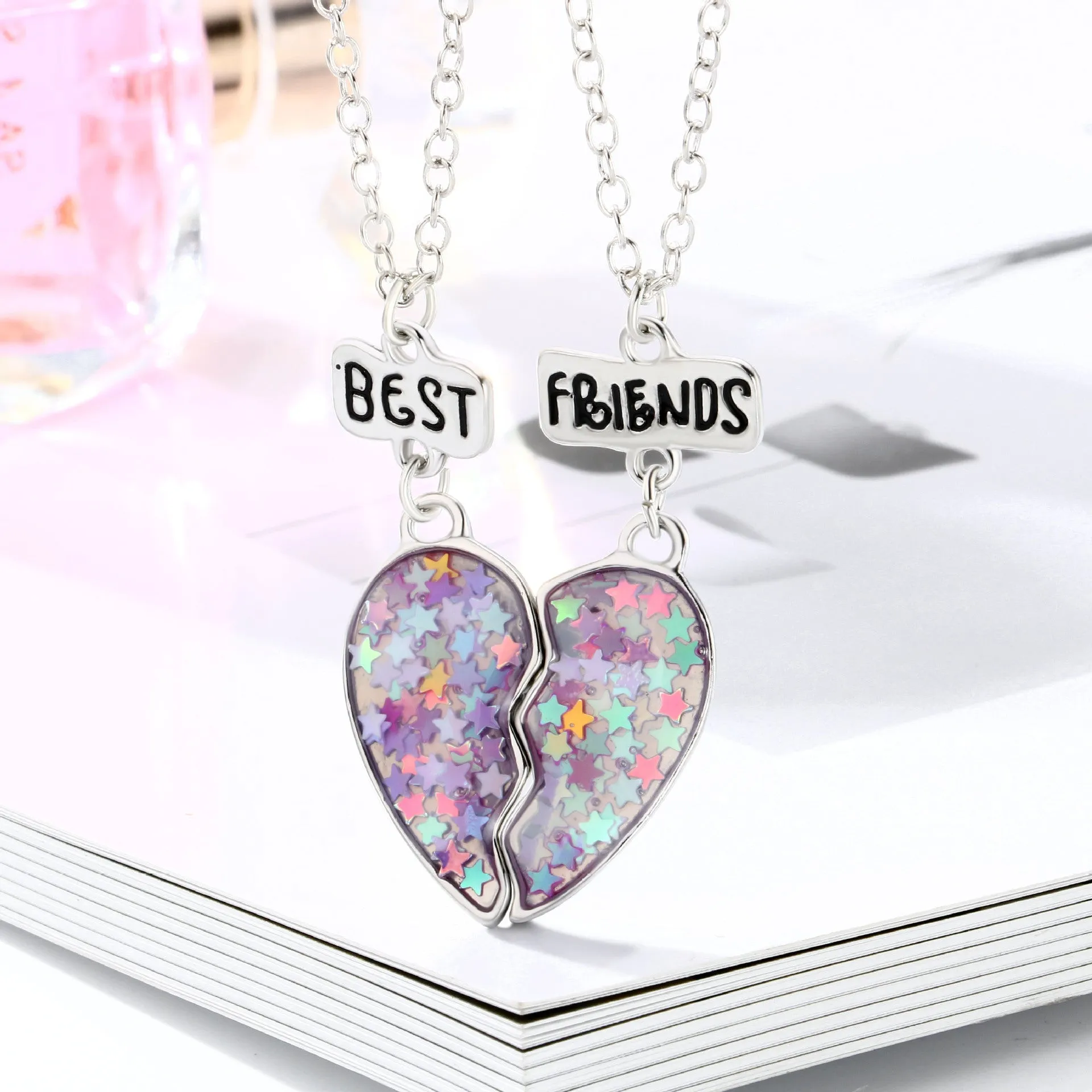 Half Hearts Best Friends Necklaces Set