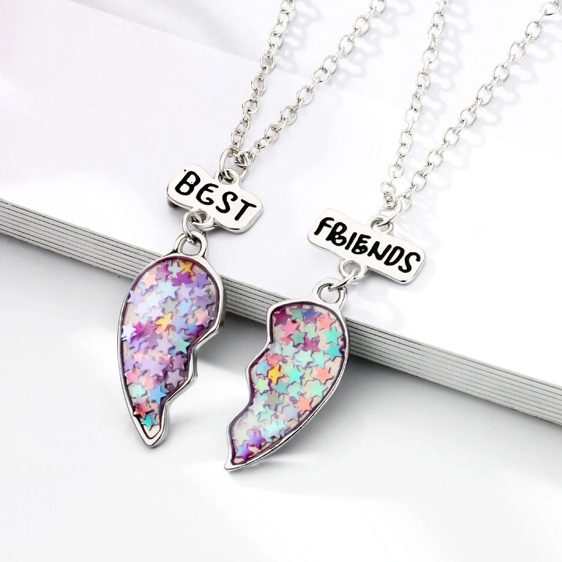 Half Hearts Best Friends Necklaces Set