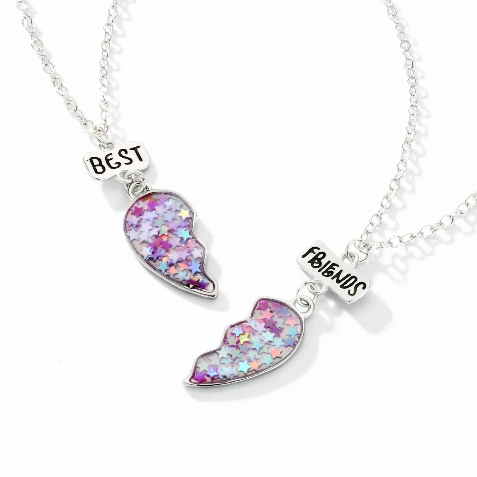 Half Hearts Best Friends Necklaces Set