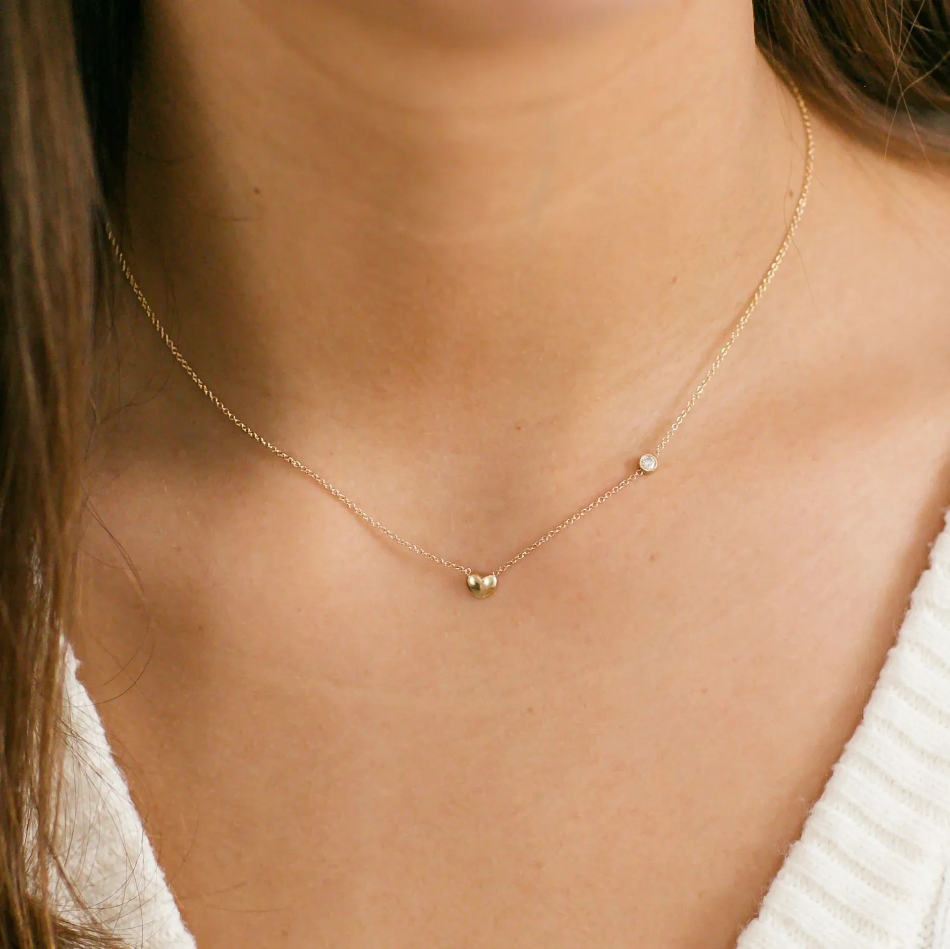 Heart & Diamond Necklace