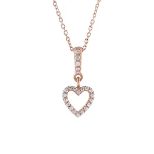 Heart Cz Silver Necklace - From Purl