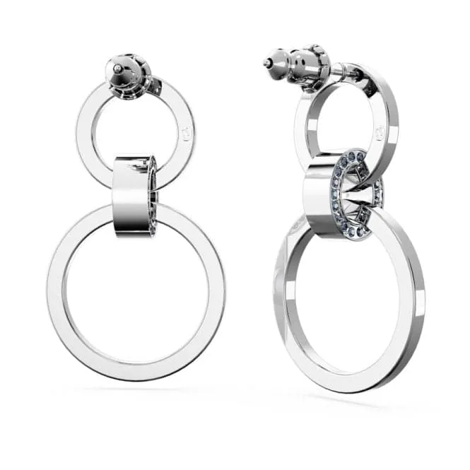 Hollow Blue Rhodium Plated Hoop Earrings 5663503