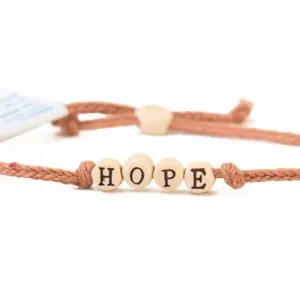 HOPE - Friendship Bracelet on Hand-woven Cotton Cord