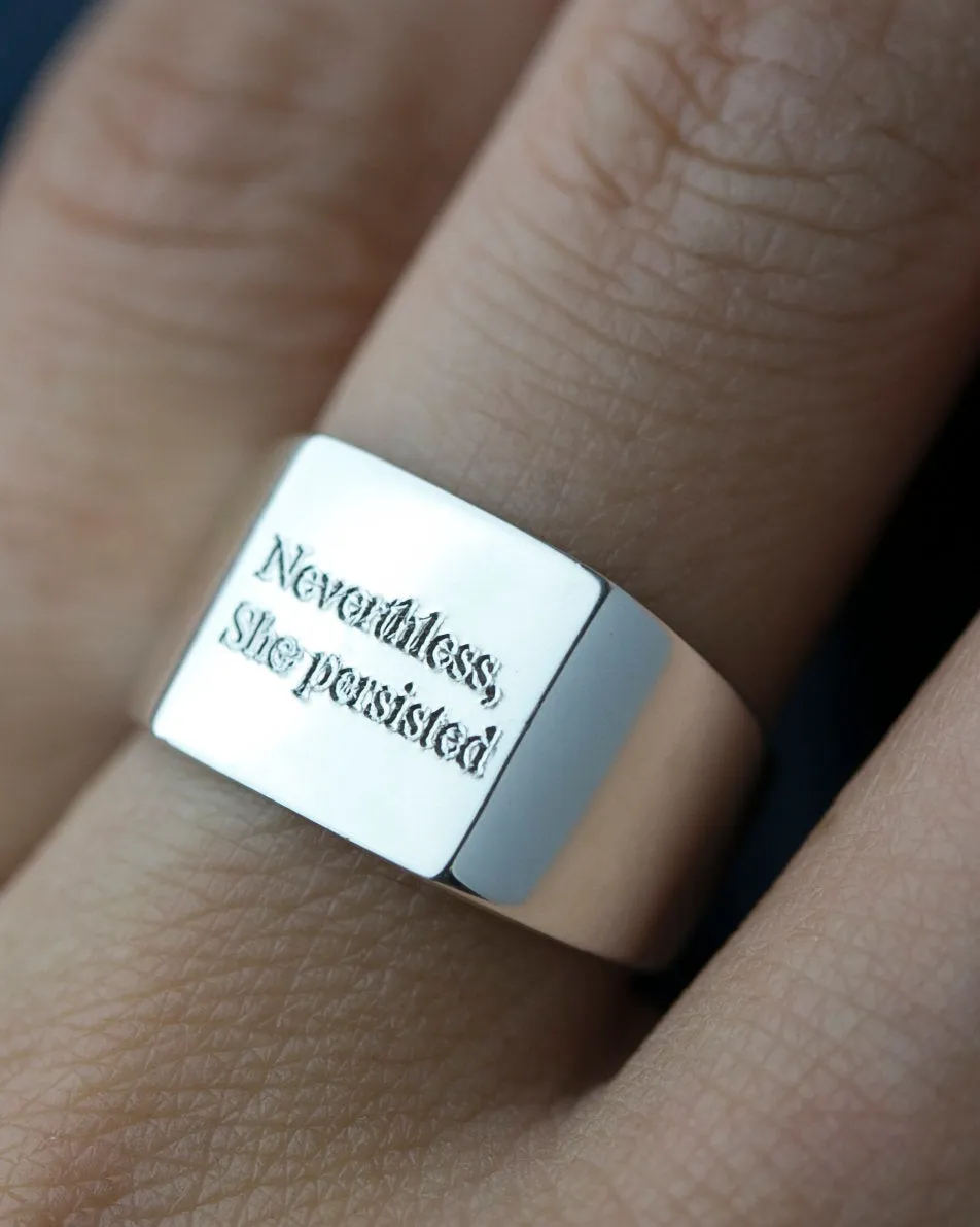 Inspirational quote Ring