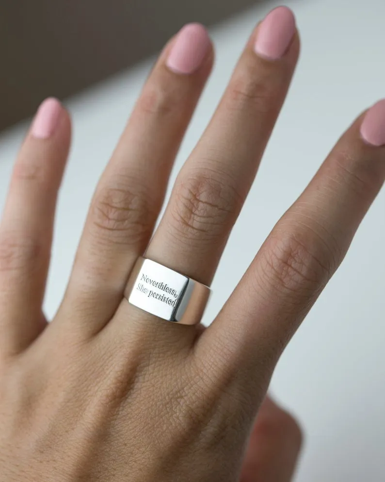 Inspirational quote Ring