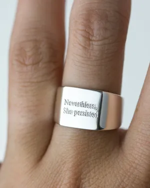 Inspirational quote Ring