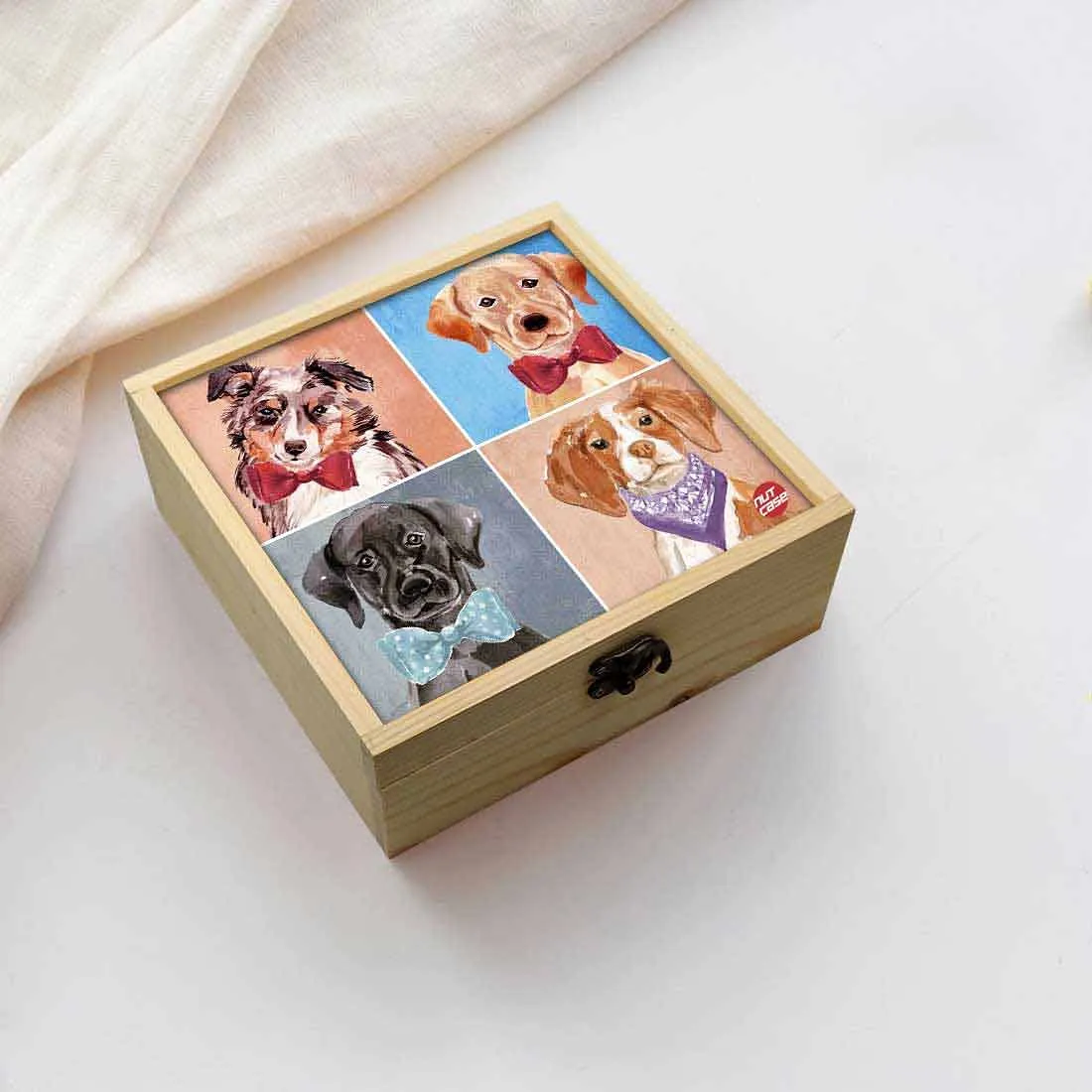 Jewellery Box Makepup Organizer -  Cute Smart Dogs