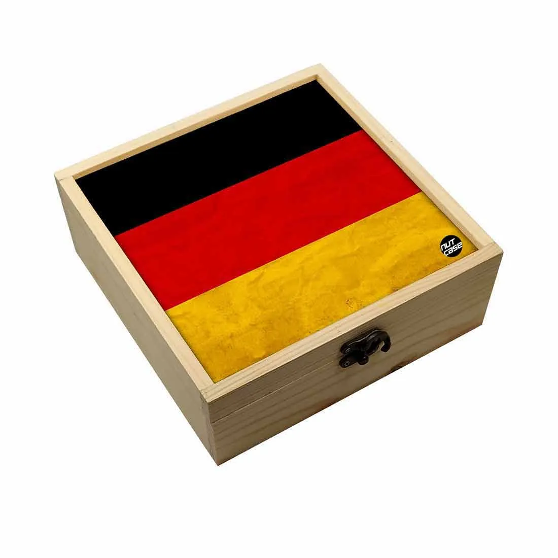 Jewellery Box Makepup Organizer -  Germany Vintage Distressed Flag