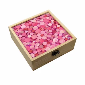 Jewellery Box Makepup Organizer -  Pink Marble Dots