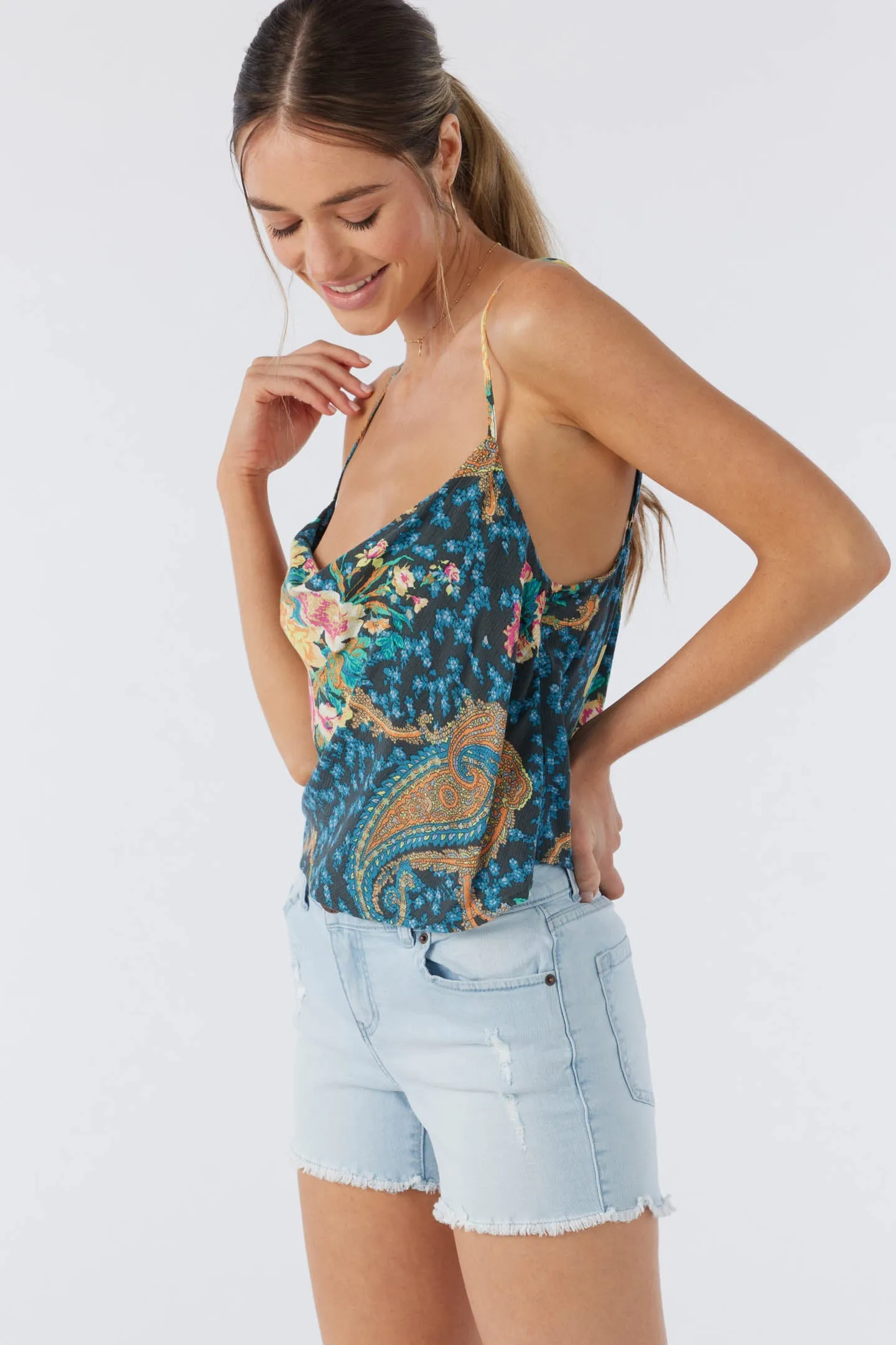 JUDY TANK FLORAL WOVEN