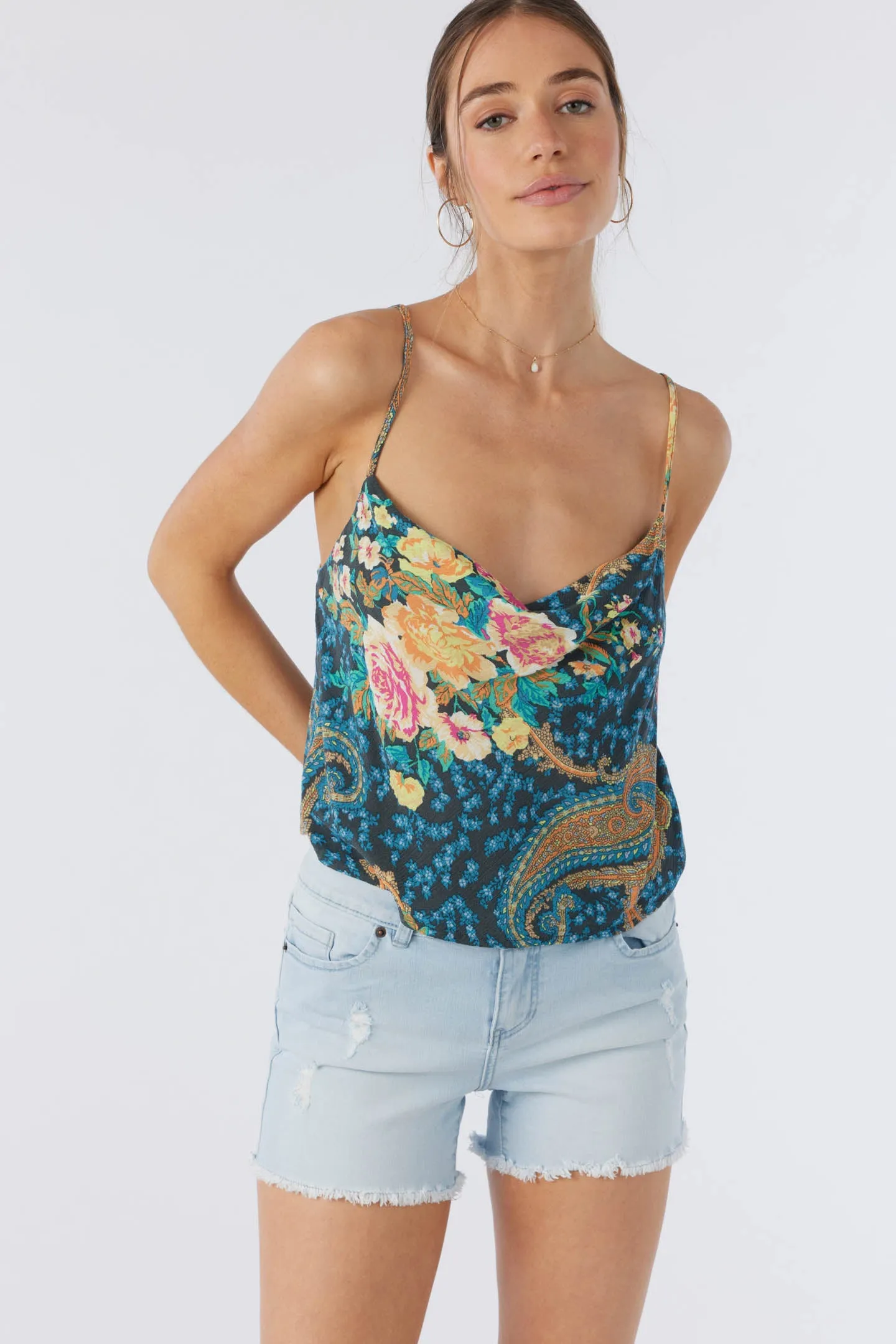 JUDY TANK FLORAL WOVEN