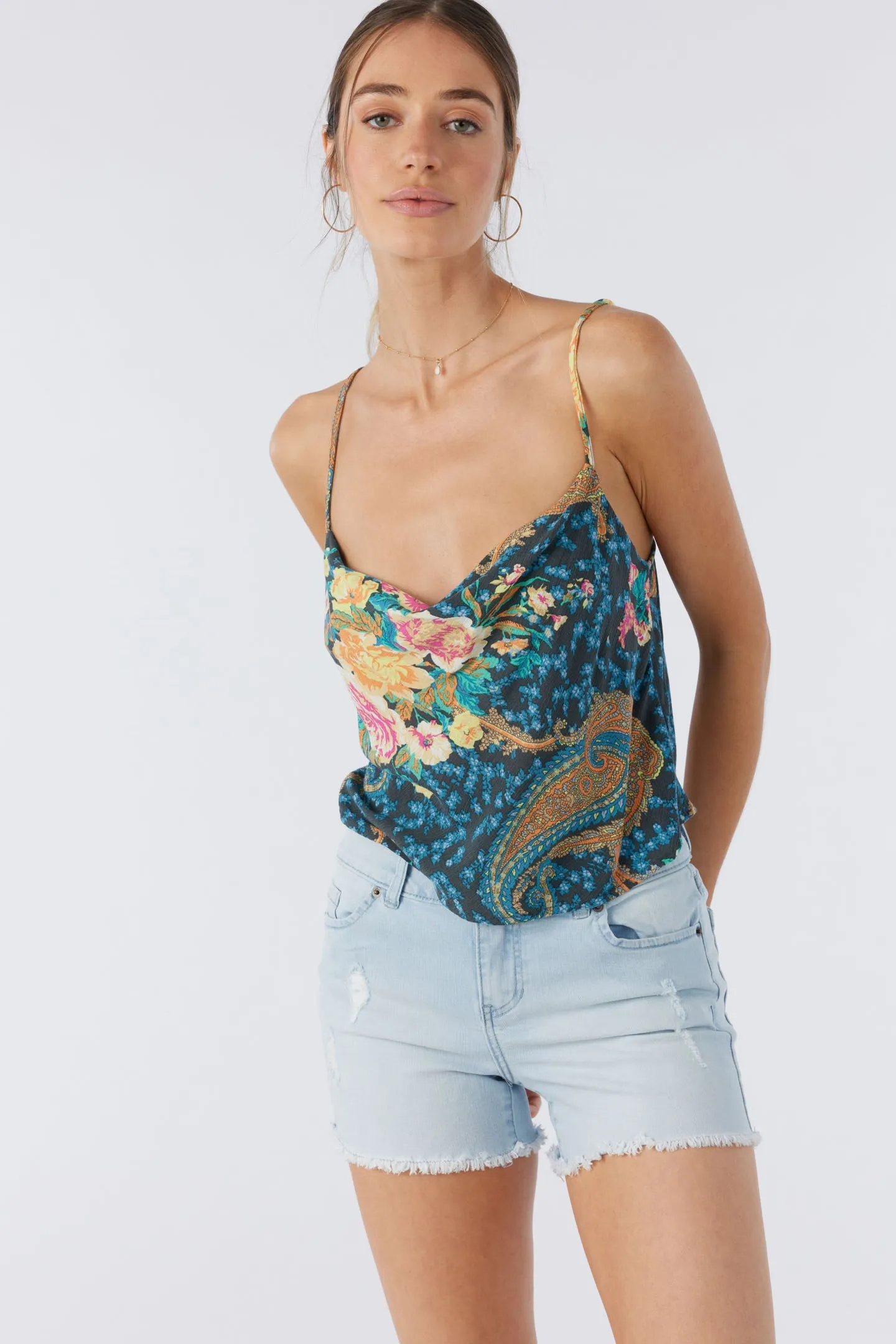 JUDY TANK FLORAL WOVEN