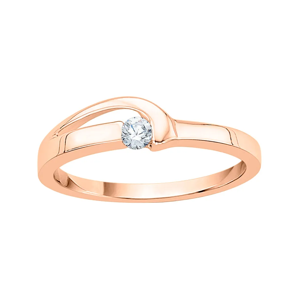 KATARINA 1/10 cttw Diamond Solitaire Promise Ring