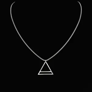 Kenryk Stainless Steel Necklace with Triangle Pendant