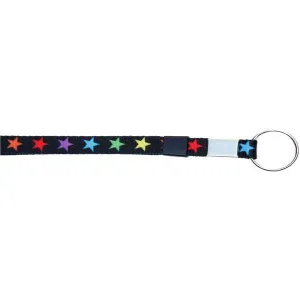 Key Ring 3/8" - Colorful Stars (12 Pack)