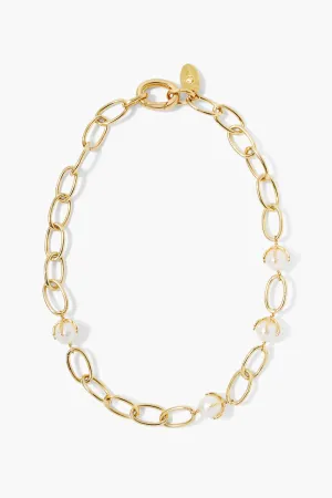 Lark Chain Necklace White Pearl