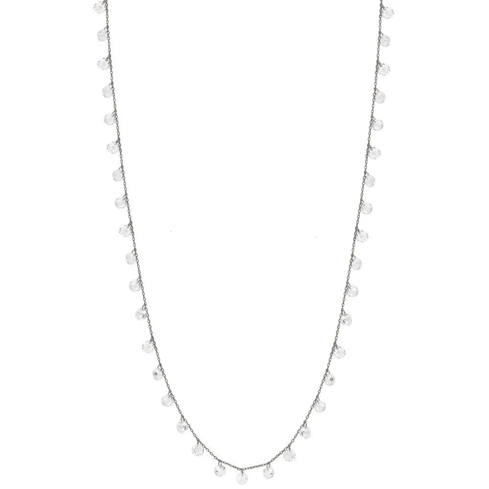 LONG DAINTY NECKLACE, BR STERLING SILVER