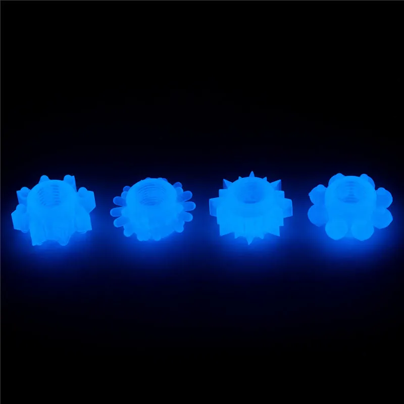 Lumino Play Penis Rings 4 Pack-(lv343011)