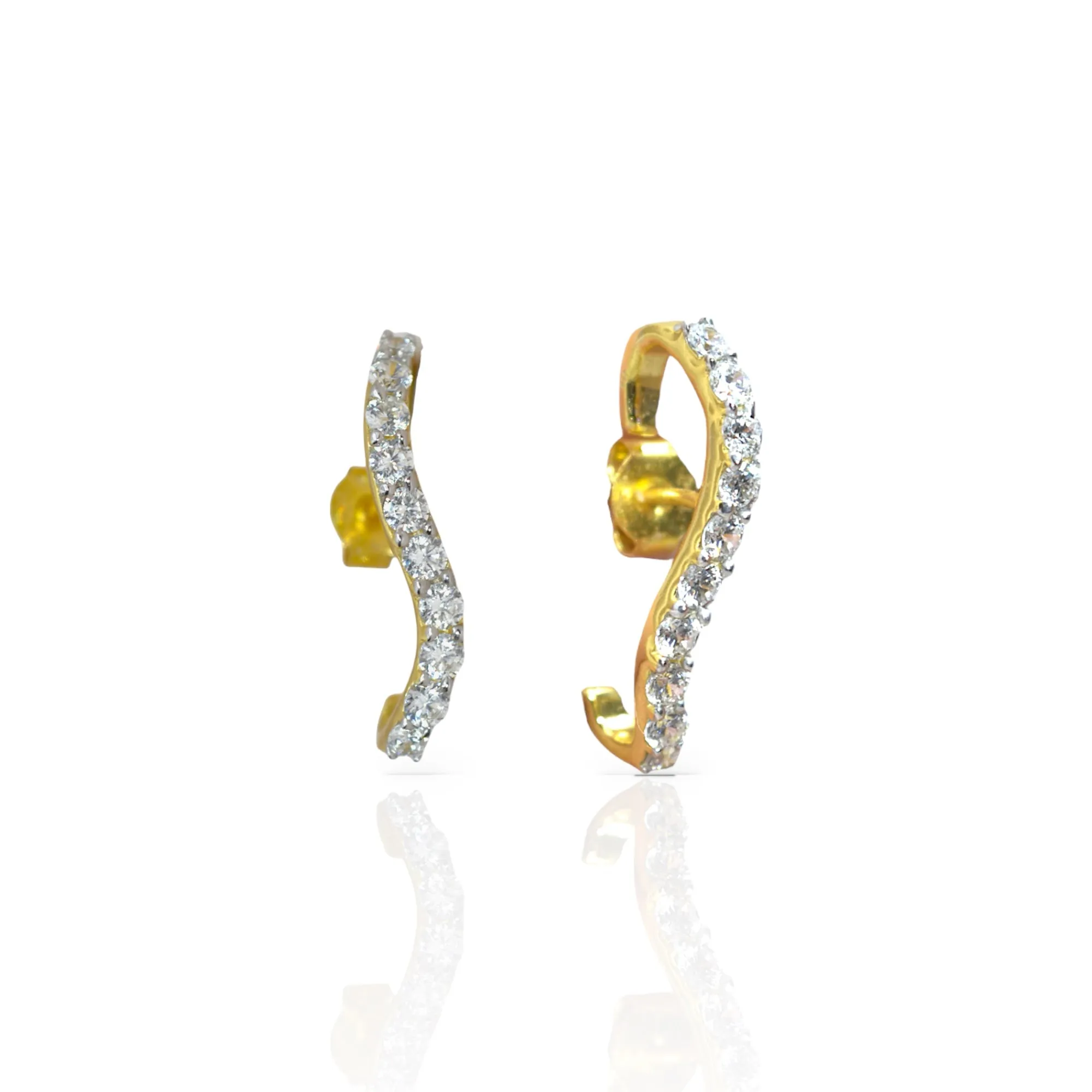 Luxe Sparkling Cuff Earrings