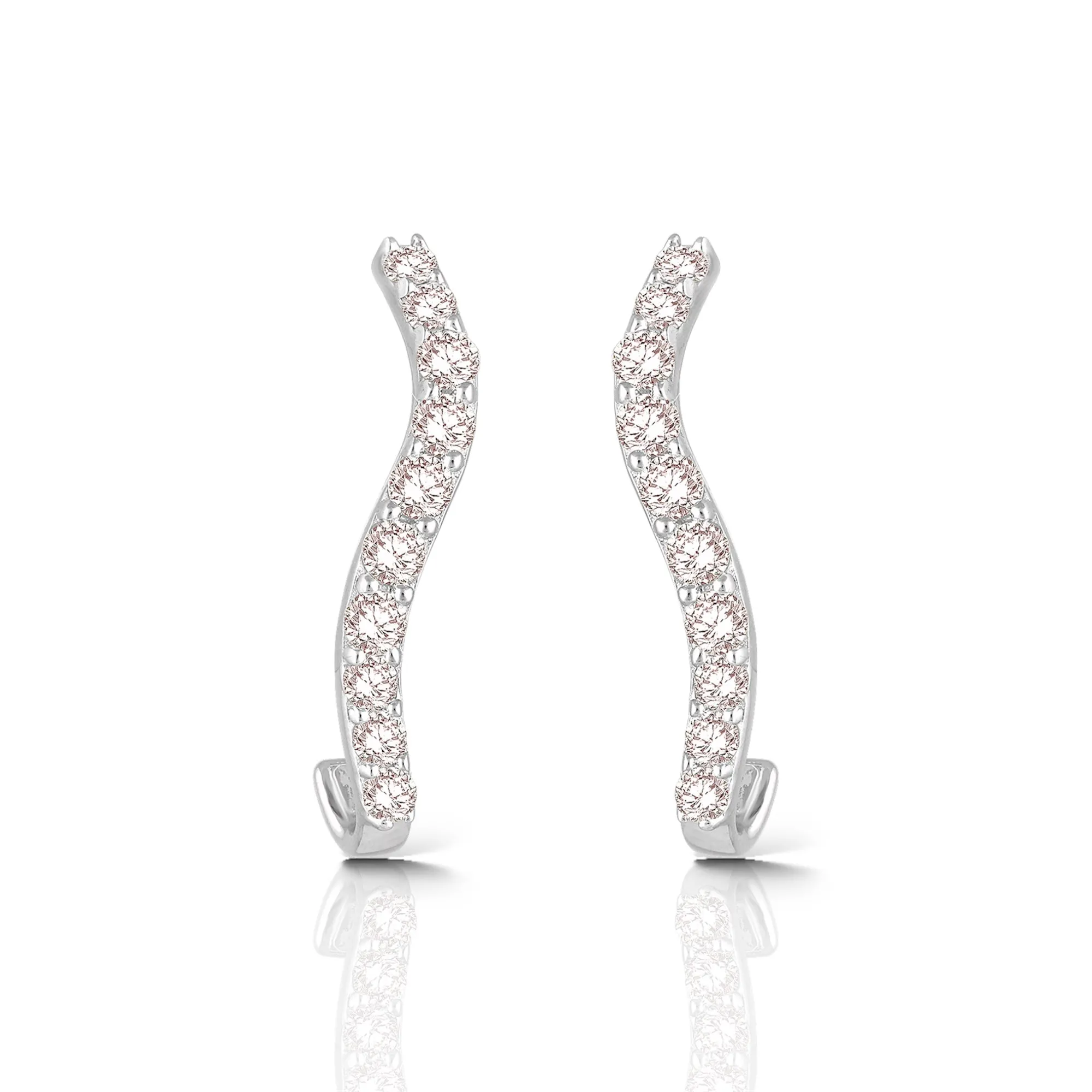 Luxe Sparkling Cuff Earrings