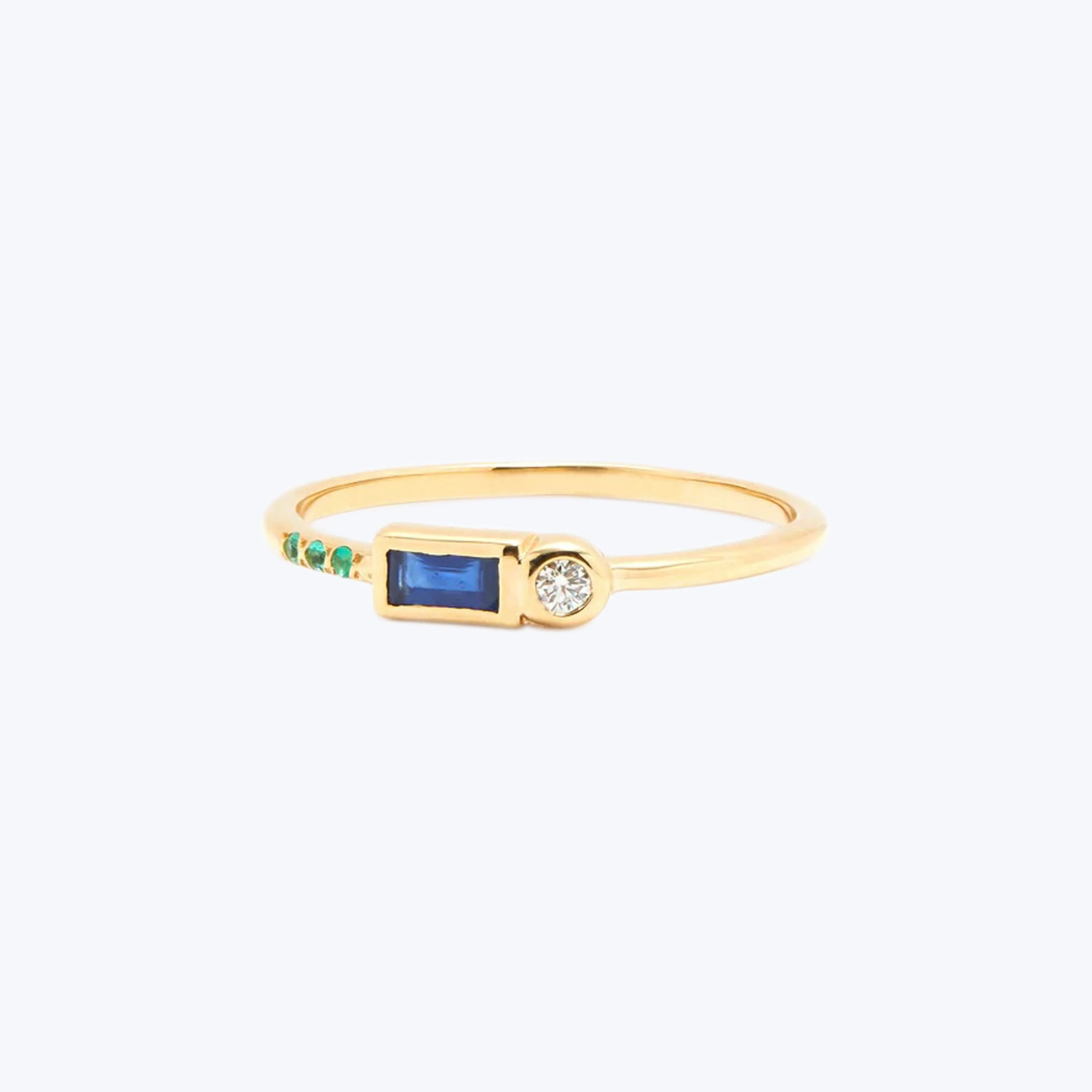 Mercado Stack Ring In Blue Sapphire