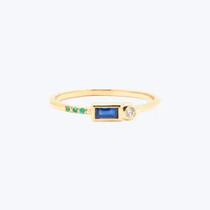 Mercado Stack Ring In Blue Sapphire