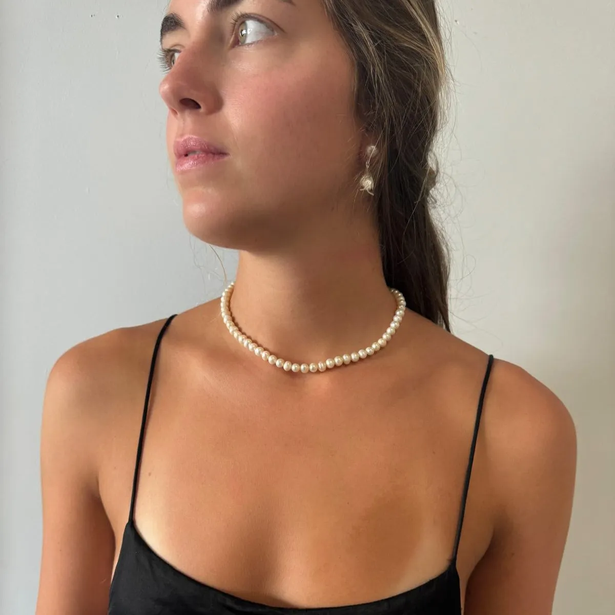 Miller Pearl Necklace- silver