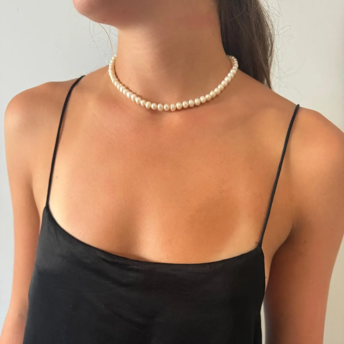 Miller Pearl Necklace- silver