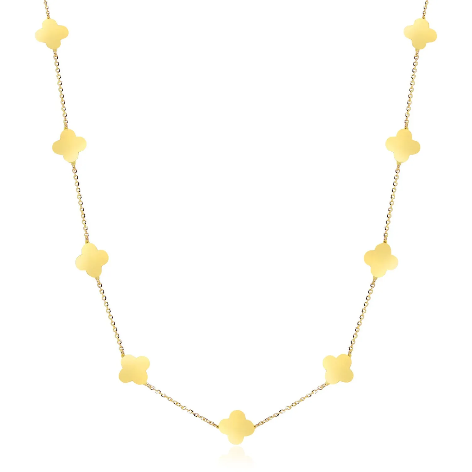 Mini Gold Clover Necklace