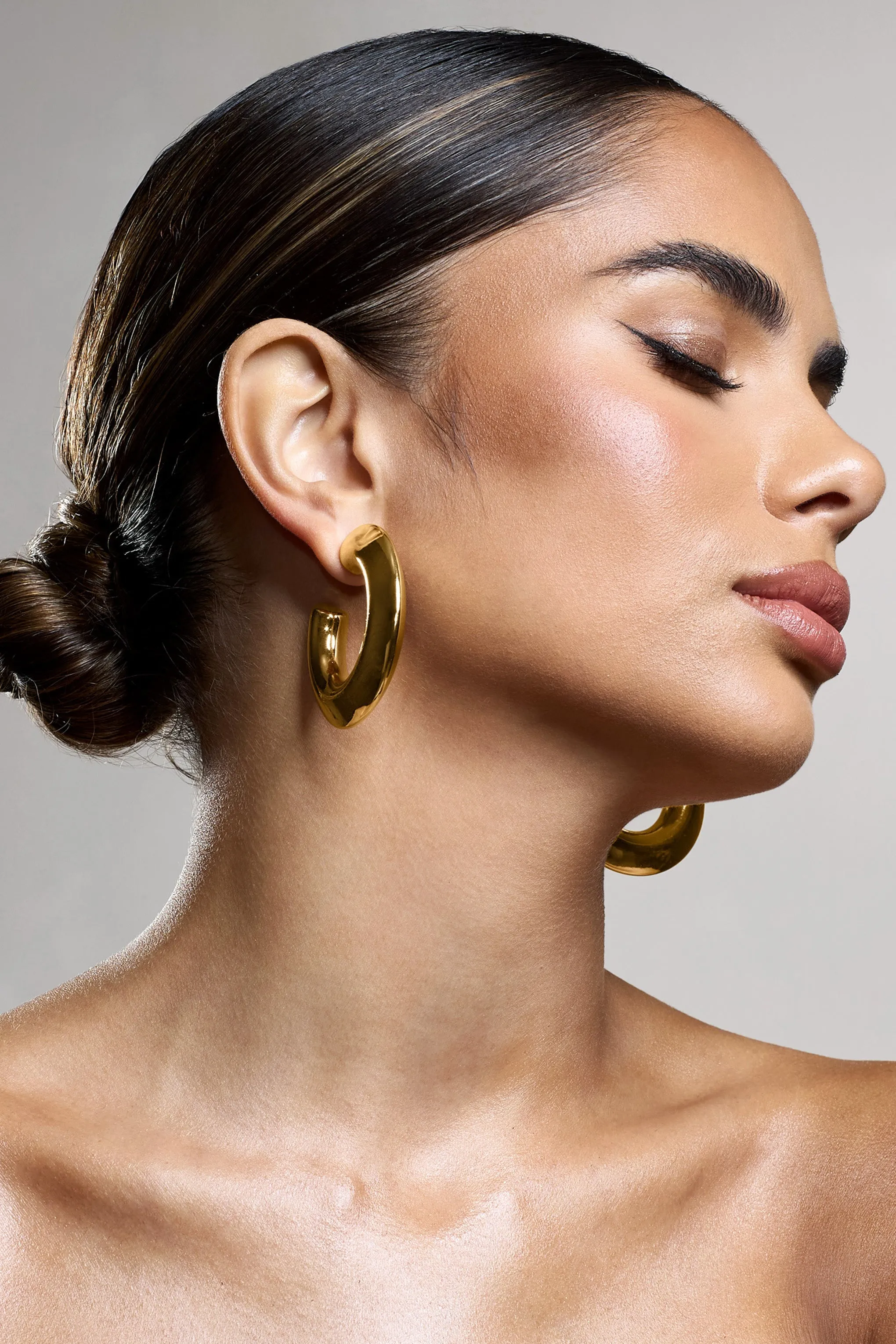 Natalya | Gold Chunky Hoop Earrings