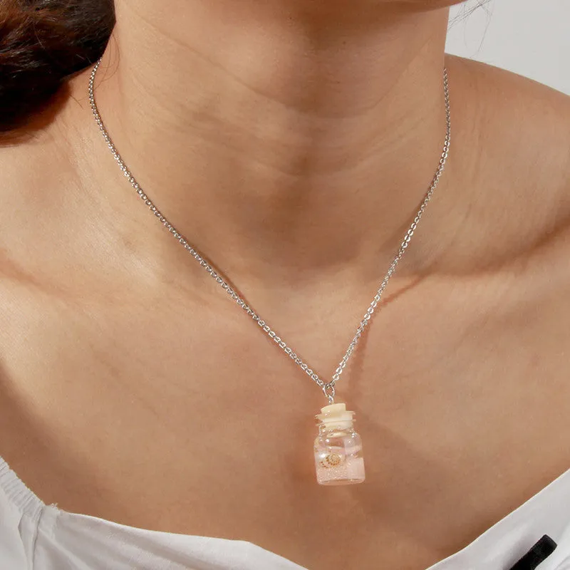 New Fashion Drifting Bottle Simple Conch Pendant Necklace